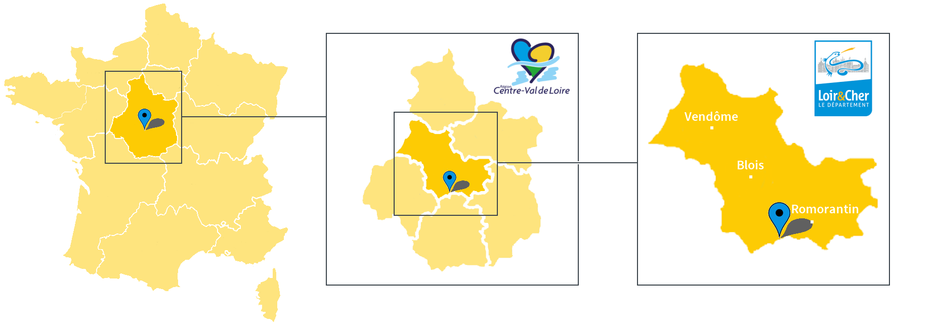 Situation Selles-sur-Cher situation sellessurcher